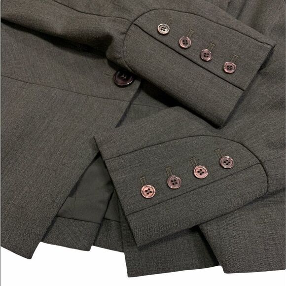 Rebecca Taylor Single Button Wool Fawn Knot Blazer - Picture 5 of 11